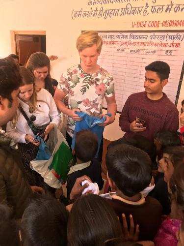 Sweden student delegation to Seedling taken to Kotda for visiting Rural school