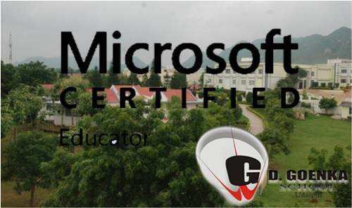 Microsoft Certified School – G D Goenka International, Udaipur