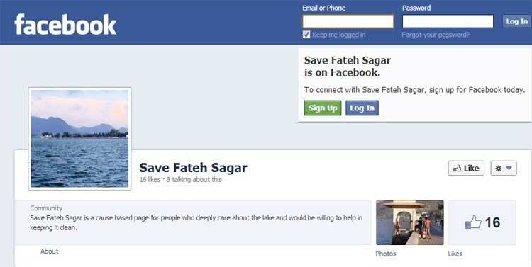 If You Love Fateh Sagar ‘Like’ Save Fateh Sagar Facebook Page