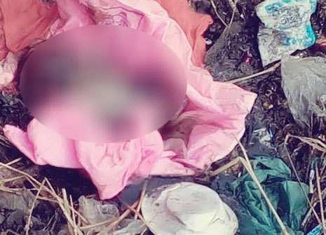 Newborn baby girl found dead on road
