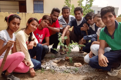 Youth Group ‘Pukar’ plants trees at G-Block UIT Park
