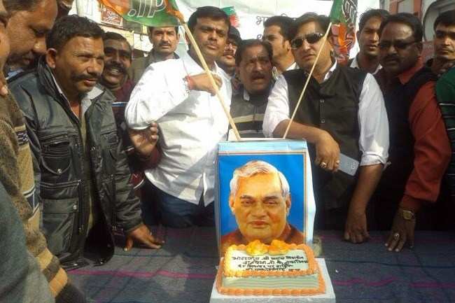 BJP supporters celebrates Vajpayee's Birthday