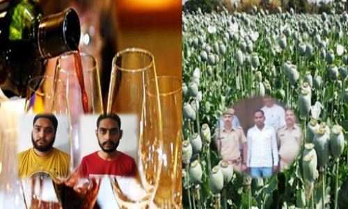 अवैध अफीम के साथ एक जबकि दो अवैध शराब विक्रेताओं को गिरफ्तार किया