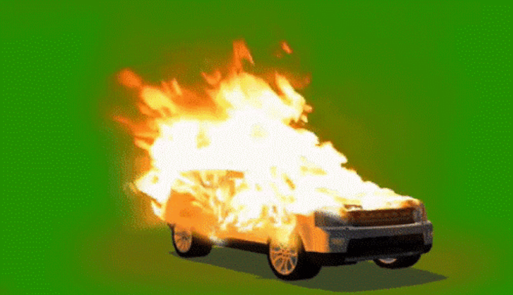 Former councillor's car catches fire at Surajpole