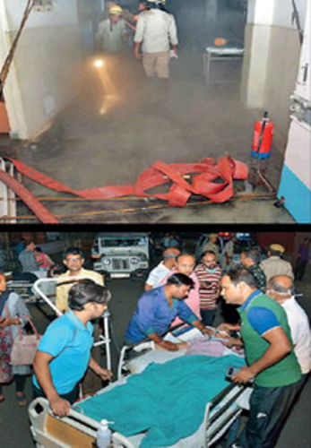Fire due to short circuit in Jaipur Hospital