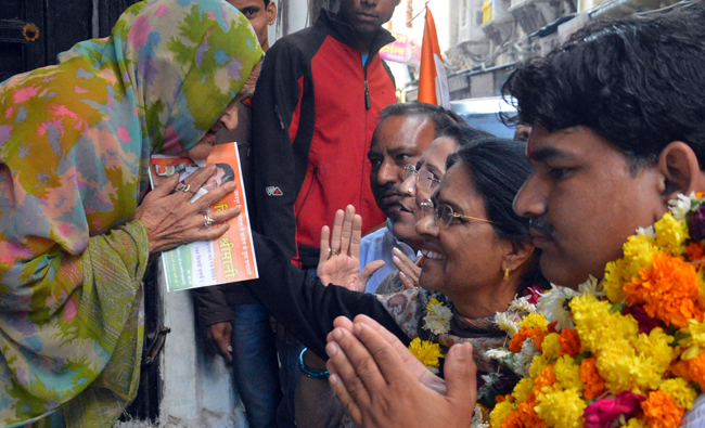 "Vote Shrimali" Girija Vyas appeals to Locals