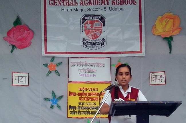 Central Academy sec-5 organizes Inter House Hindi Debate Competition