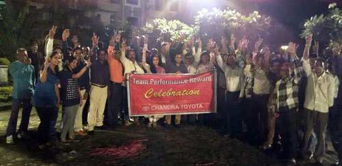 Team Performance Reward celebration of Chandra Toyota