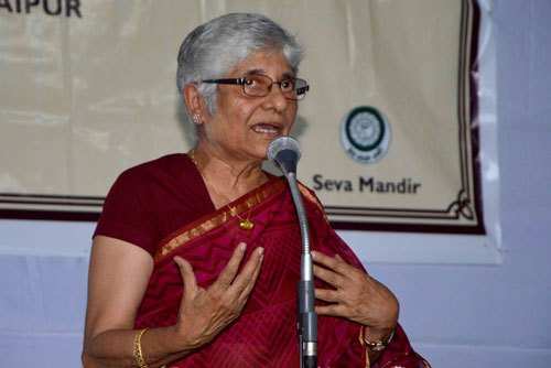 Journalist Neerja Chowdhury attends Dr. Mohan Singh Mehta Memorial Lecture
