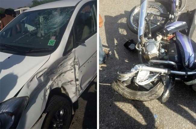 Motorcyclist dies in head on collision with a car