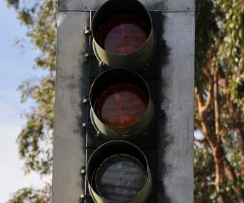 Traffic lights out of order in Udaipur city