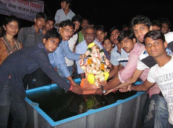 Udaipur Students conduct an ‘eco-friendly’ Ganpati Visarjan