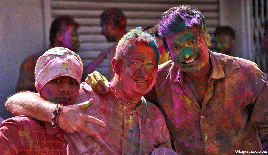 [Photos] Udaipur celebrates Holi with colors & harmony
