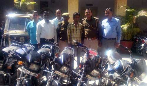 Man arrested with 6 stolen Motorcycles
