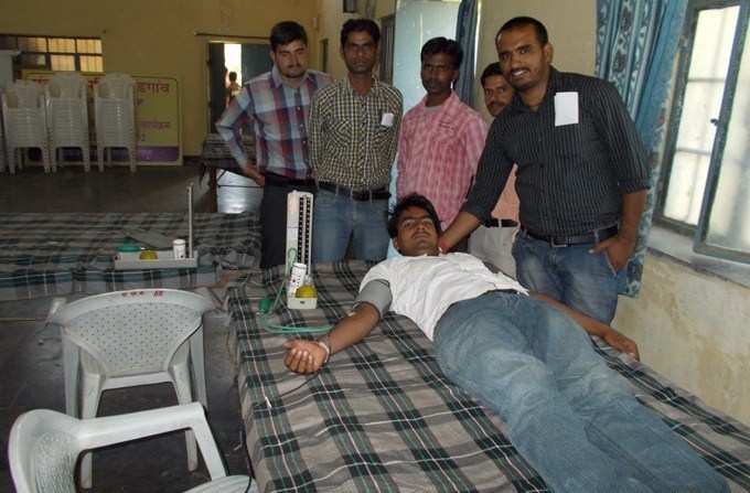 Blood Donation by MNAREGA Workers