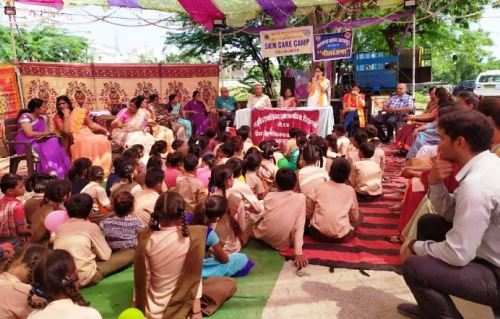 चर्म रोग शिविर आयोजित,135 बच्चों की जांच की