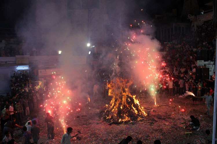 [Photos] Holika Dahan: The Holy flame burns Holika