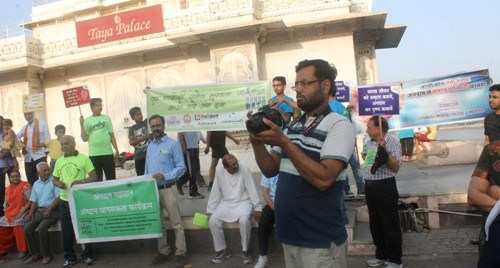 Greens of organ donation awareness sweep Fatehsagar once again