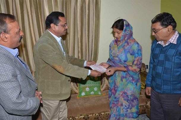Rs.1 Lakh to the Martyr's Family