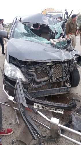 Accident in Chittorgarh-Jasoda Ben injured