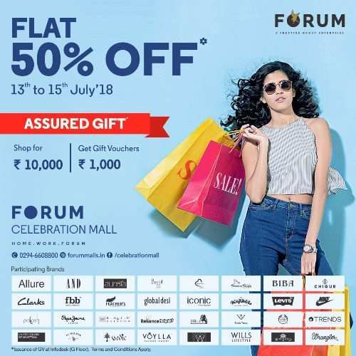 Flat 50% Discount Sale at Celebration Mall – 13-15 July