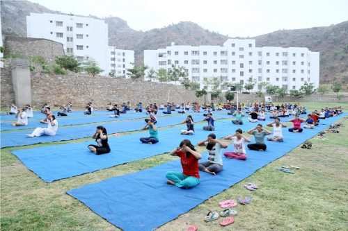 In Pics: Udaipur bows and stretches on International Yoga Day