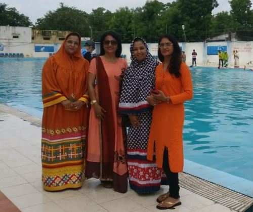 Swimming camp held by women entrepreneurs