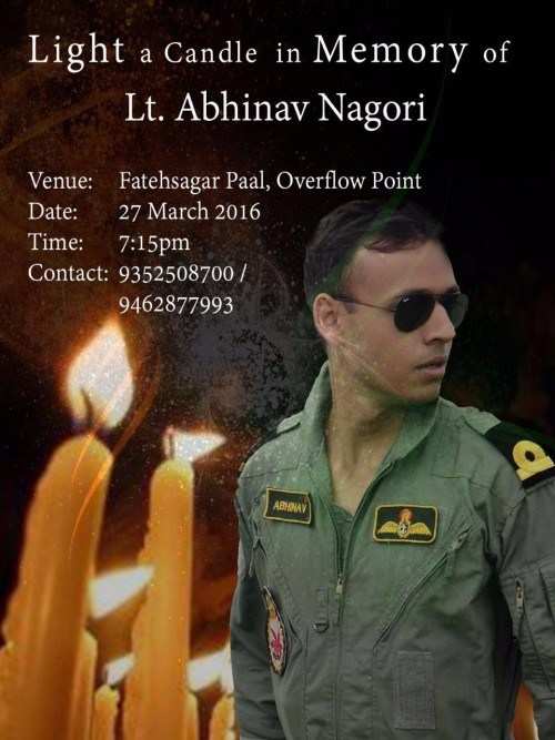 Remembering Lt. Abhinav Nagori: Candle lighting to be held tomorrow