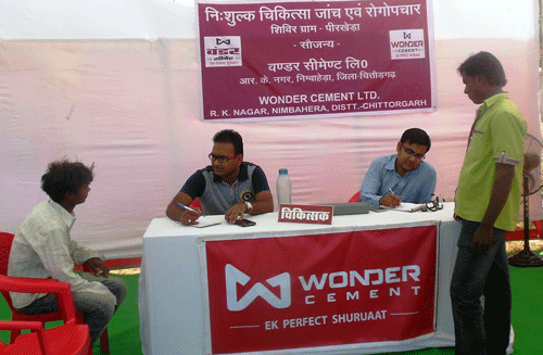Free Health Camp organized by Wonder Cement at Peerkhera
