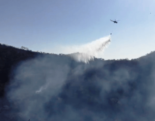 Choppers used to douse fire in Udaipur