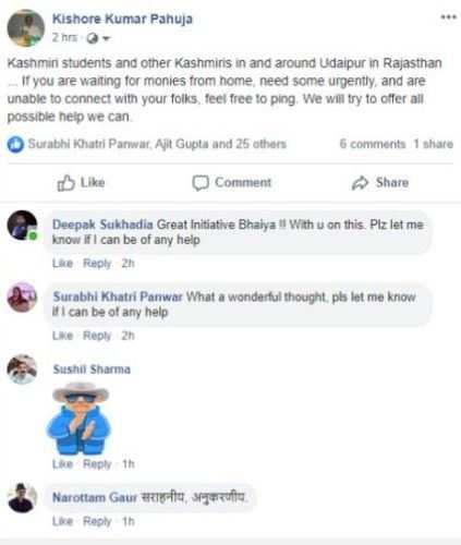 Timely act of Compassion | Udaipur Chartered Accountant goes all out to help Kashmiri students in and around Udaipur