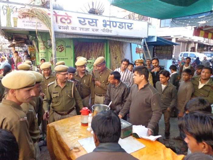 Udaipur Police Continues Drive against Encroachers