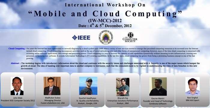 Techno NJR to Host International Workshop on ‘Mobile and Cloud Computing’