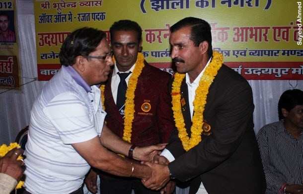 Udaipur Power Lifters Honored by Locals