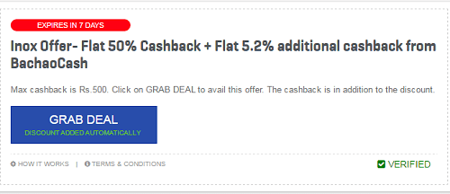 Book with BachaoCash and get a Cash Back