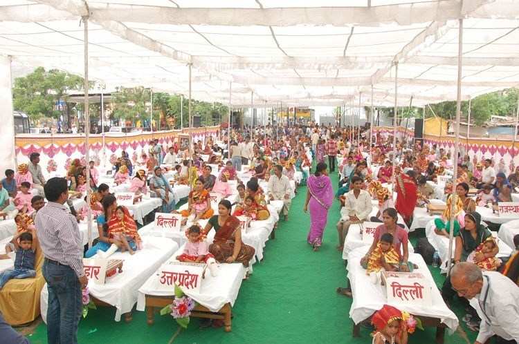 Mahapujan of 701 disabled girls by Narayan Seva