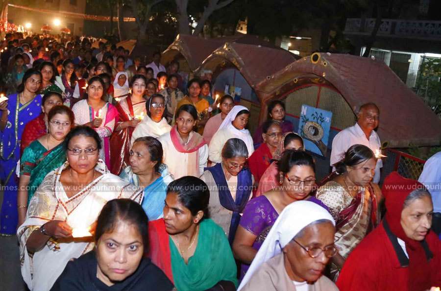 [Photos] Udaipur Christians organize procession