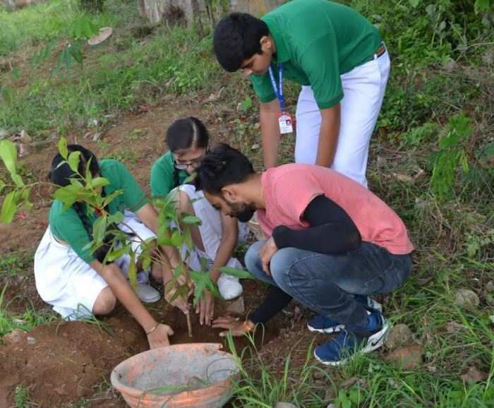 [Photos] Save mother Earth- PLANTATION DRIVE BY CLASS X at Seedling