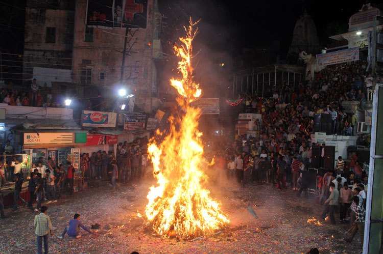 [Photos] Holika Dahan: The Holy flame burns Holika