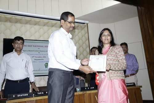 Dr. Vartika awarded Prof. P. Sensarma Medal