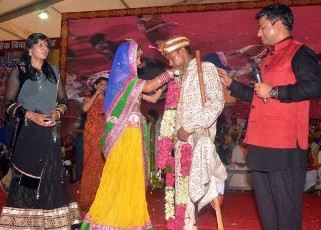 92 Poor and disabled couples tied the knot