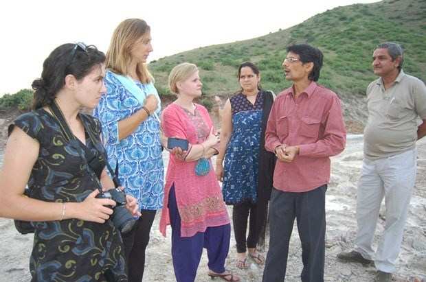 Foreign Students visit Marble Slurry Dumping Yard
