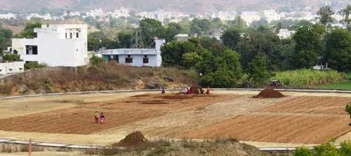Construction of mini stadium by JRNRV University