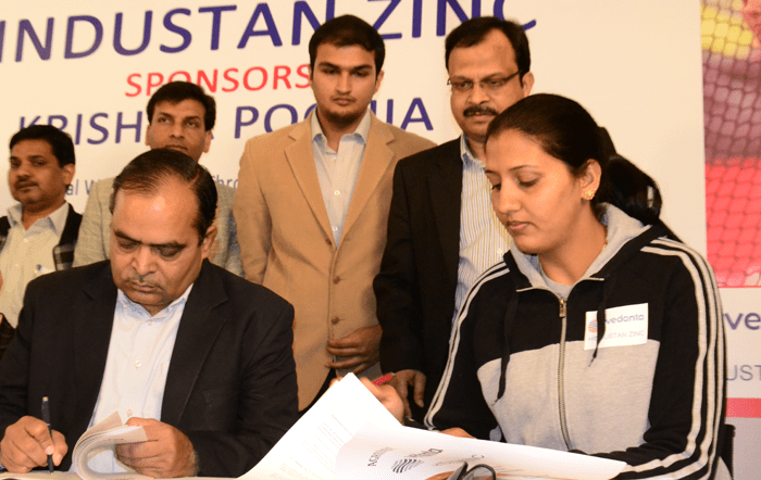 Vedanta Signs Agreement with Krishna Poonia in Udaipur