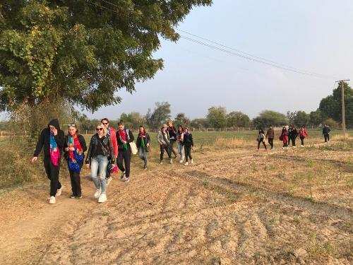 Sweden student delegation to Seedling taken to Kotda for visiting Rural school