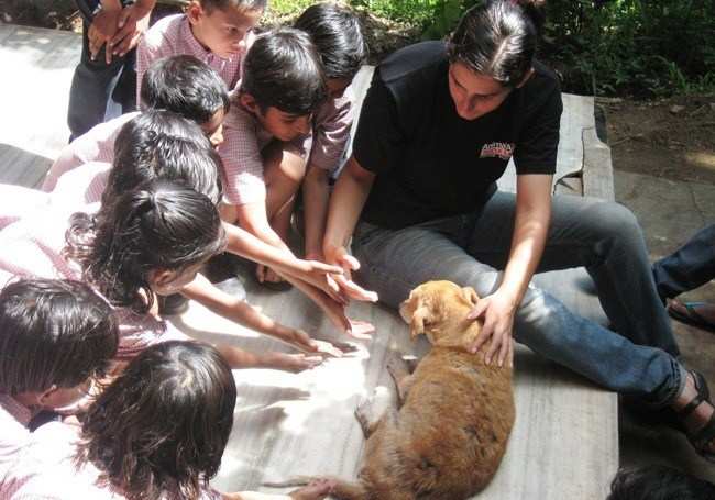 School students visit Animal Shelter on World Animal Day