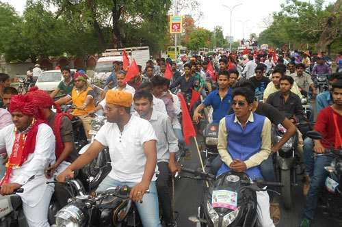 Procession carried out by Om Banna supporters