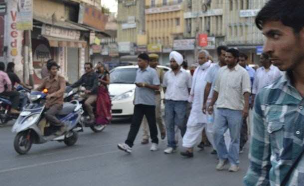 Kirorilal Meena detained, marched through city