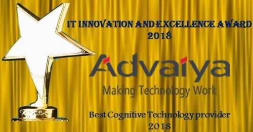 Advaiya recognized as Best Cognitive Technology Provider for 2018
