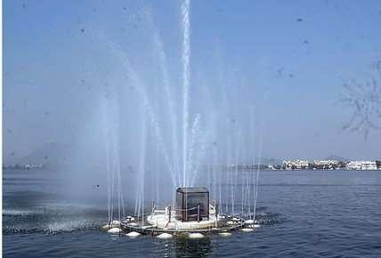 Hi-tech fountain installed near Dudh-Talai